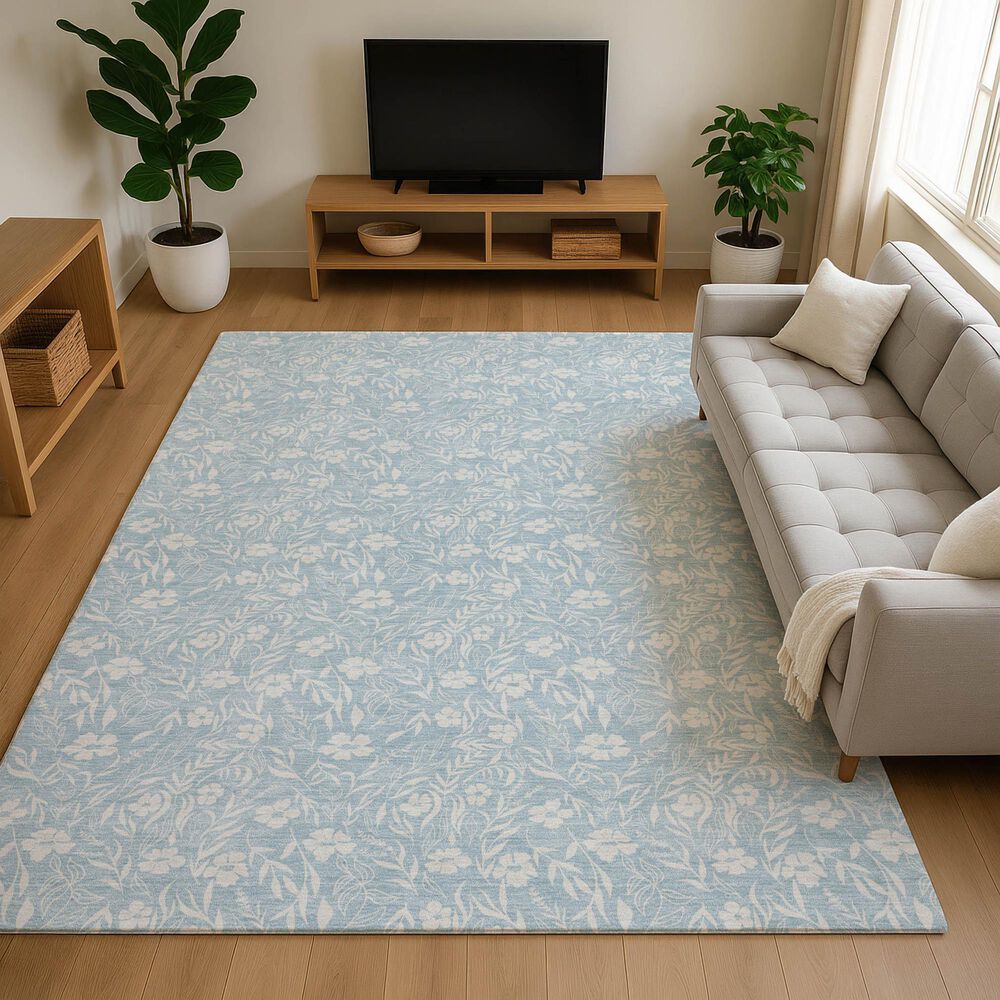 Dalyn Rug Company Soft Essentials Floral Sky 9' x 12' Indoor/Outdoor Area Rug, , large
