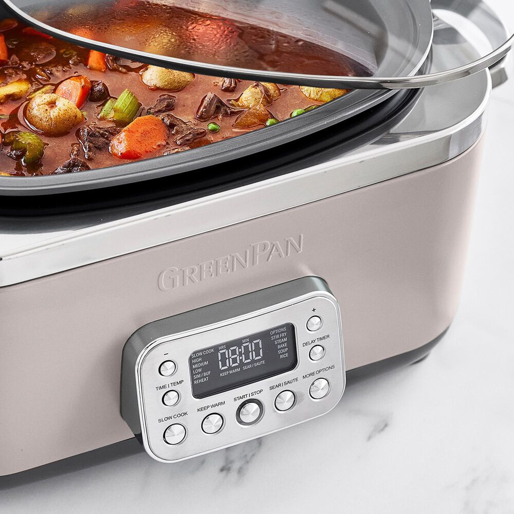 Green Pan Elite 14-In-1 6 Quart Slow Cooker in Clay, , large
