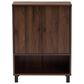 Baxton Studio Rossin 2-Door Entryway Shoe Storage Cabinet with Open Bottom Shelf in Walnut, , large