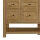 James Martin Vanities Breckenridge 60" Single Bathroom Vanity in Light Natural Oak with 3 cm Ethereal Noctis Quartz Top and Rectangular Sink, , large