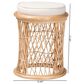 bali & pari Junius Ottoman Footstool with Natural Rattan in White, , large