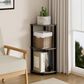 HOMLUX Turn-N-Tube 3-Tier Corner Bookshelf in French Oak and Black, , large