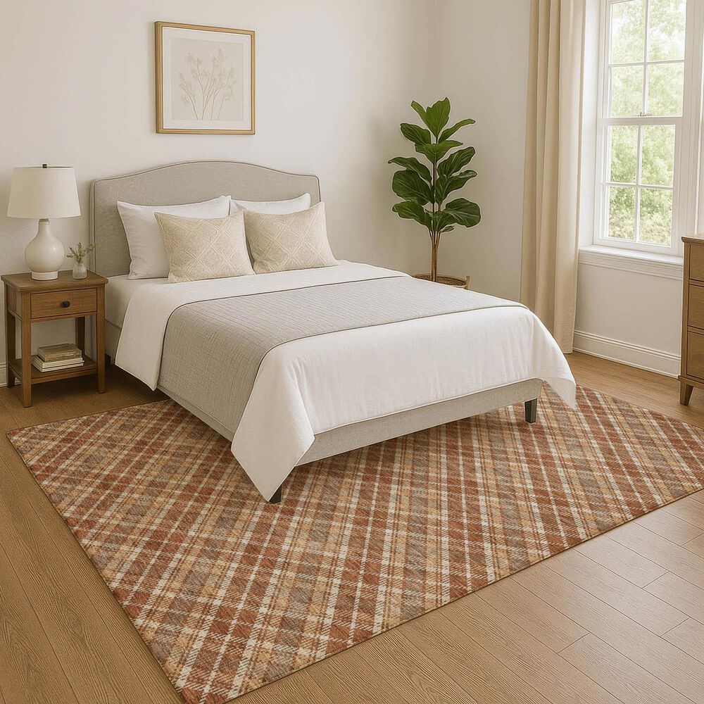 Dalyn Rug Company Soft Essentials Plaid Paprika 8' x 10' Indoor/Outdoor Area Rug, , large