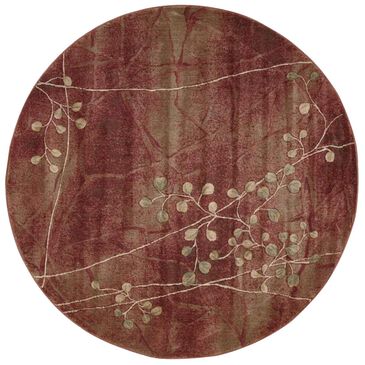 Nourison Somerset ST74 5"6" Round Flame Area Rug, , large