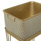 Maple and Jade Planter with Removable Stand in Gray and Gold Satin (Set of 2), , large