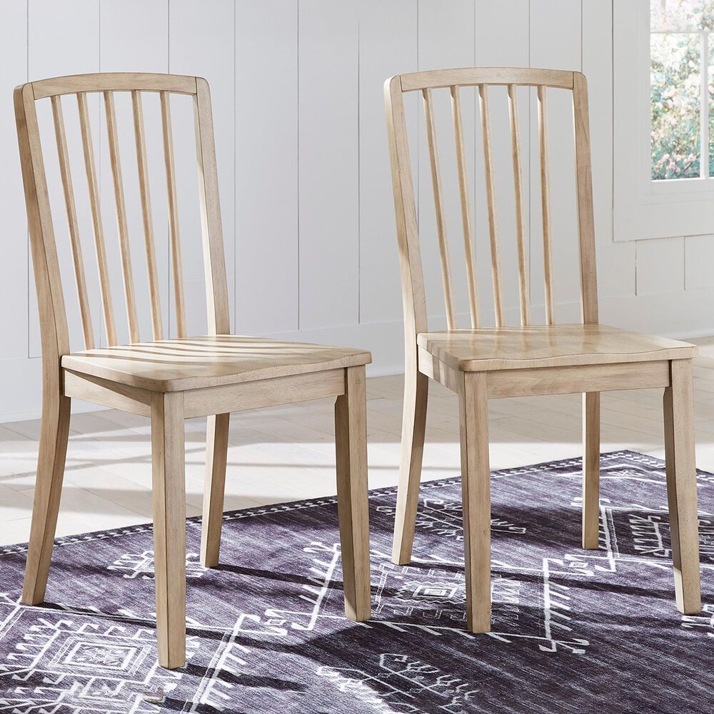 Ashley Gleanville Dining Chair in Light Brown &#40;Set of 2&#41;, , large
