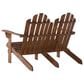 Linon Home Decor Adirondack Double Bench in Rich Acorn, , large