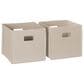 RiverRidge Home Kids Curve Appeal 46" 4-Cubby Bookcase with 2 Taupe Bins in White, , large
