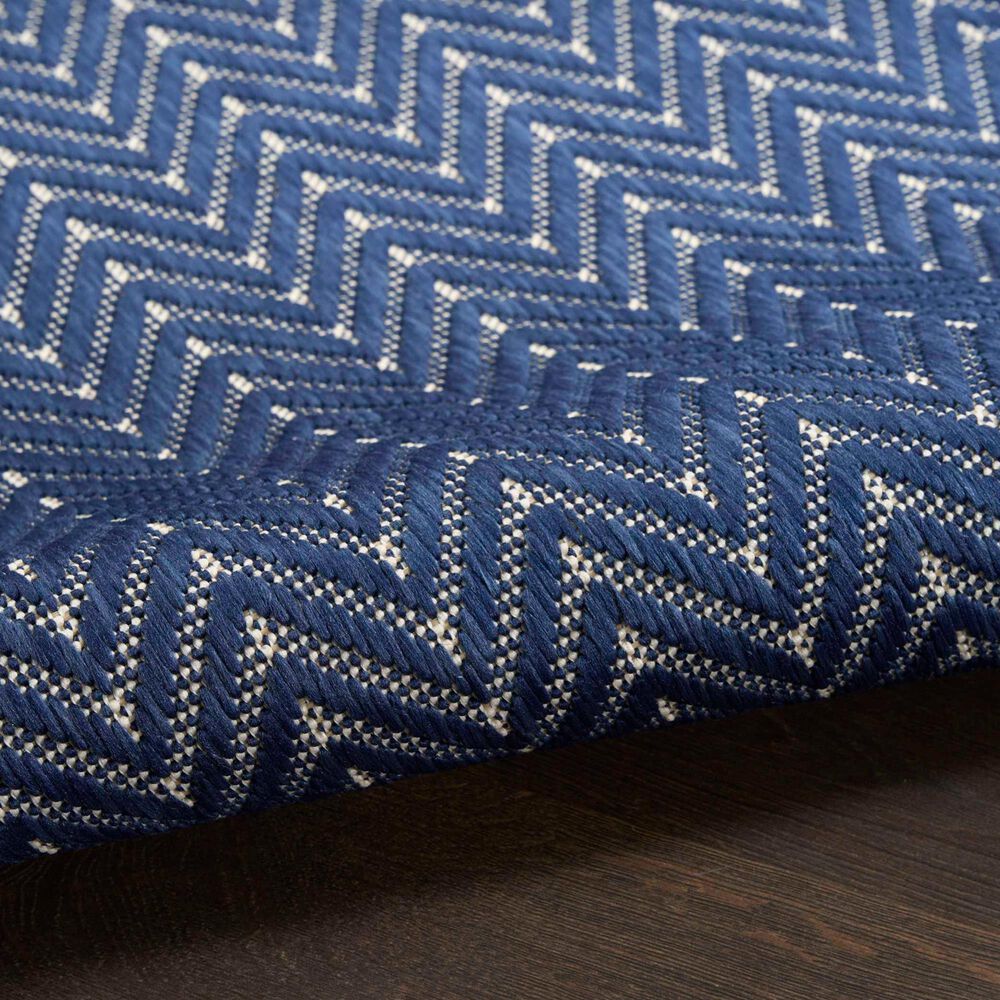 Nourison Horizon HOZ02 Navy 3&#39; x 5&#39; Indoor/Outdoor Area Rug, , large