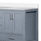 Lexora Home Jacques 60" Double Bathroom Vanity in Dark Grey with 2 cm White Cultured Marble Top and Rectangular Sinks, , large