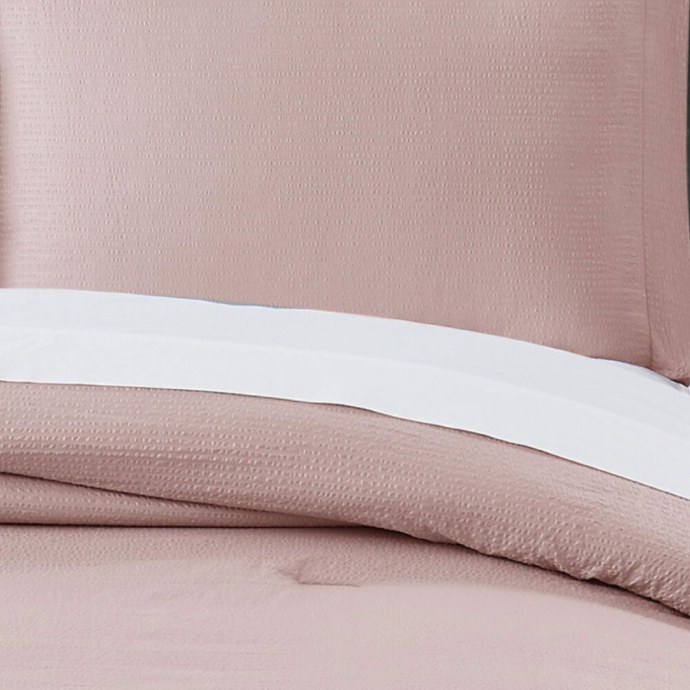 Pem America Truly Calm 5-Piece Twin Bed in a Bag in Blush and White, , large