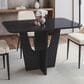 Rta Products Llc Compact Italian Style Dining Table with Painted Glass Top in Black, , large
