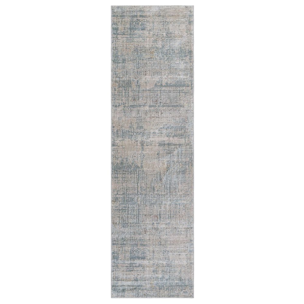 Surya Brunswick 2"7" x 7"3" Dusty Sage, Taupe, Light Gray, White, Pale Blue, Olive and Teal Runner, , large
