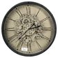 A&B Home Roman Numeral Gear Wall Clock in Black, , large