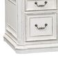 Belle Furnishings Junior Executive Desk in Antique White and Bark, , large