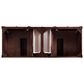 James Martin Vanities Brittany 60" Double Bathroom Vanity in Burnished Mahogany with 3 cm Eternal Jasmine Pearl Quartz Top, , large