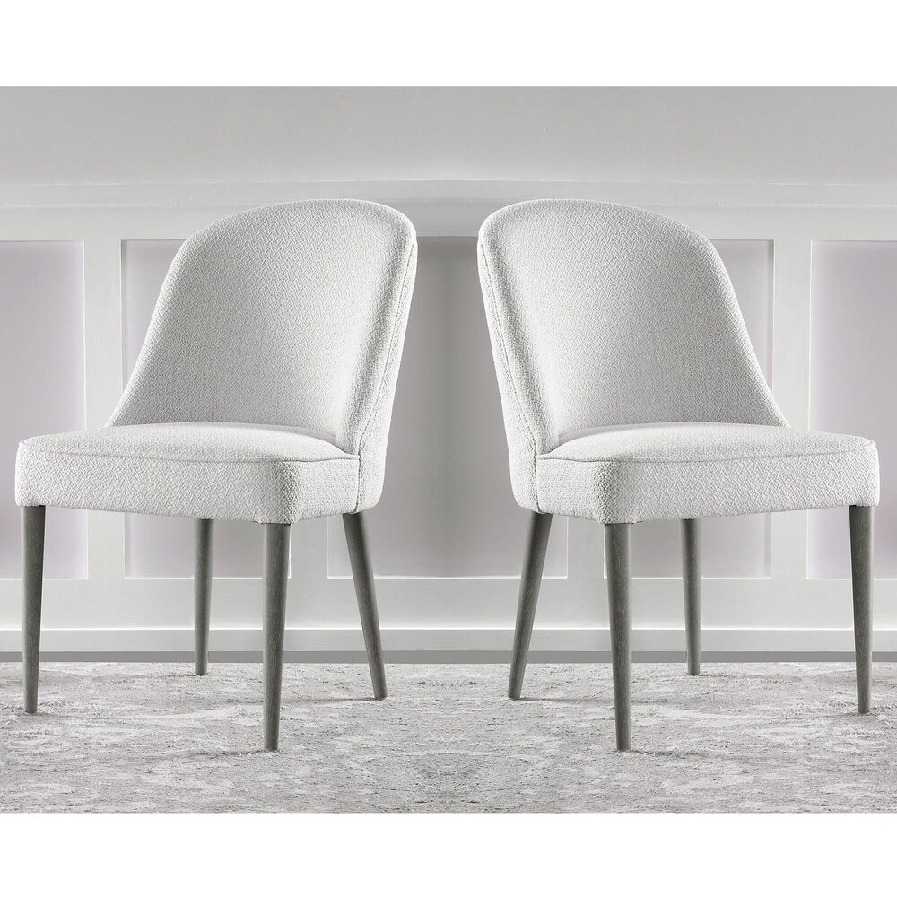 Uttermost Brie Armless Chair set of Two in White, , large