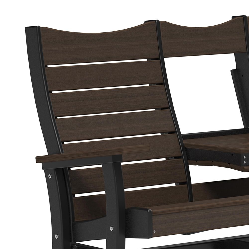 Amish Orchard 5' Contour Outdoor Glider in Brazilian Walnut and Black, , large