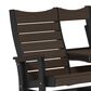 Amish Orchard 5" Contour Outdoor Glider in Brazilian Walnut and Black, , large