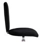 Impressions Vanity Heart Swivel Vanity Chair with Black Cushion in Matte Silver, , large