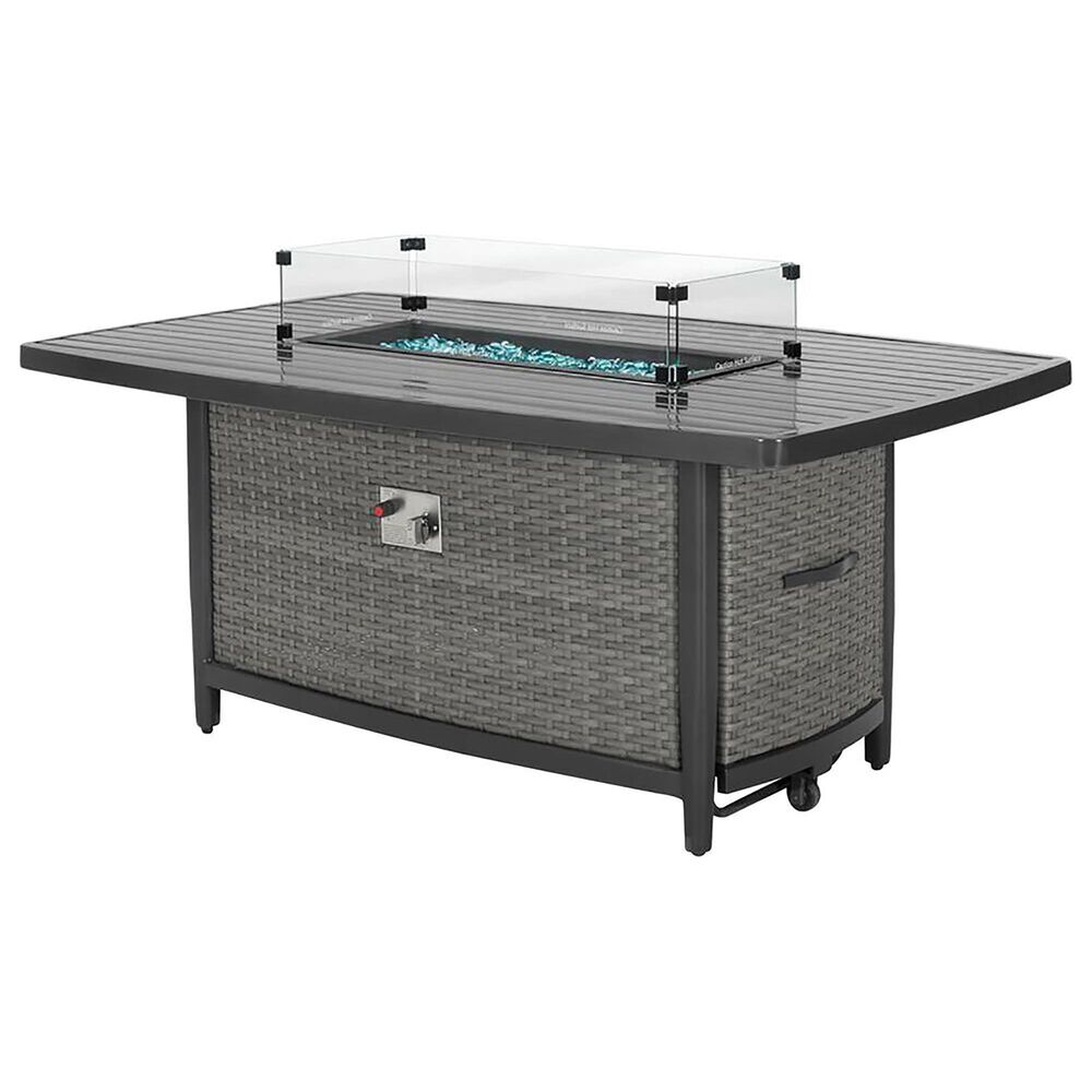 RST Brands Vistano Sunbrella Patio Fire Table Kit in Grey, , large