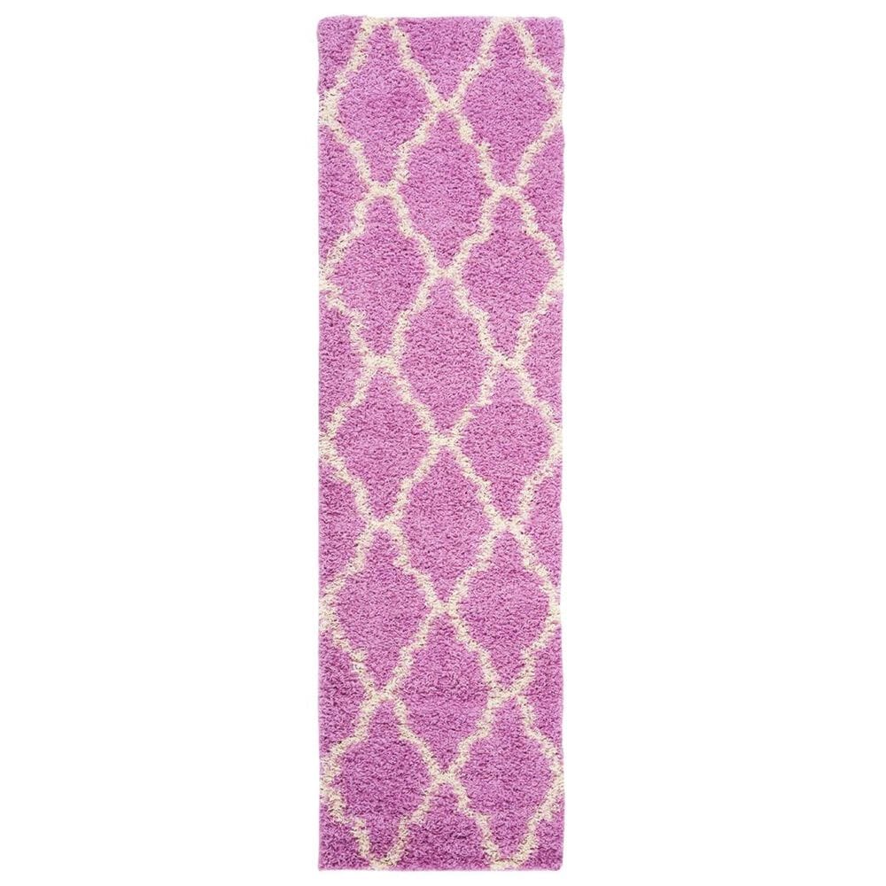 Safavieh Dallas Shag SGD257I-28 2"3" x 8" Pink/Ivory Runner, , large