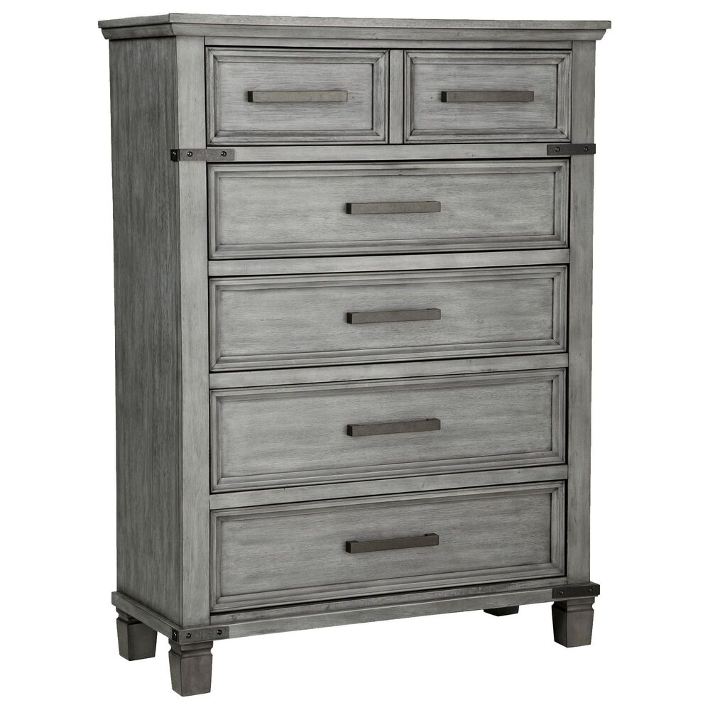 Ashley Russelyn 5-Piece King Storage Bedroom Set in Gray, , large
