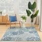 Nourison Garden Oasis Nautical Blue 5" x 7" Indoor/Outdoor Area Rug, , large