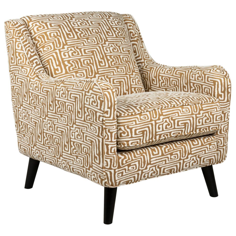 Fusion Furniture Durango Pewter Accent Chair in Zeitgeist Squash, , large