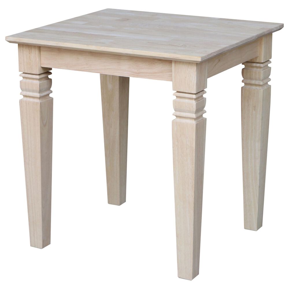 International Concepts Modern Farmhouse Java End Table in Unfinished, , large