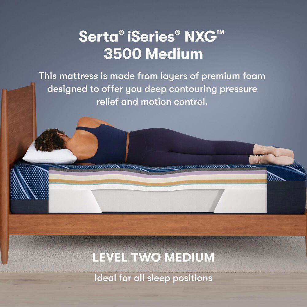 Serta iSeries NXG 3500 Foam Medium Queen Mattress, , large
