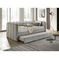 Crown Mark Melody Daybed with Trundle and LED Lights in Light Grey, , large