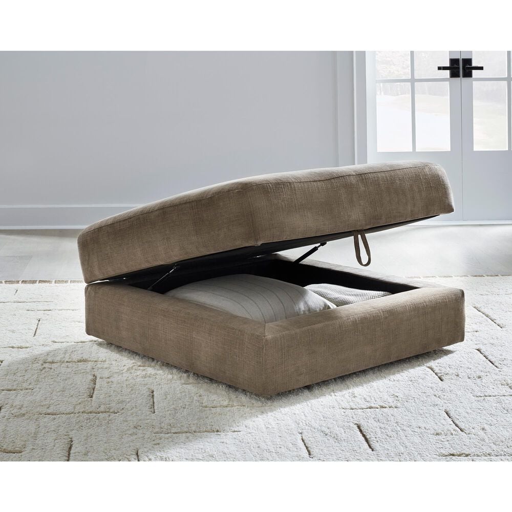 Ashley Camellia-Court Storage Ottoman in Coffee, , large