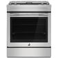 JennAir 6.2 Cu. Ft. Rise 30" Electric Downdraft Slide-In Range in Stainless Steel and Black, , large