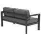 Homestyles Grayton 4-Piece Patio Conversation Set with Loveseat in Gray, , large