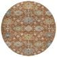 Dalyn Rug Company Silk Road Cayenne, Paprika, Ivory, Gold, Teal, Gray and Brown 8" Round Area Rug, , large
