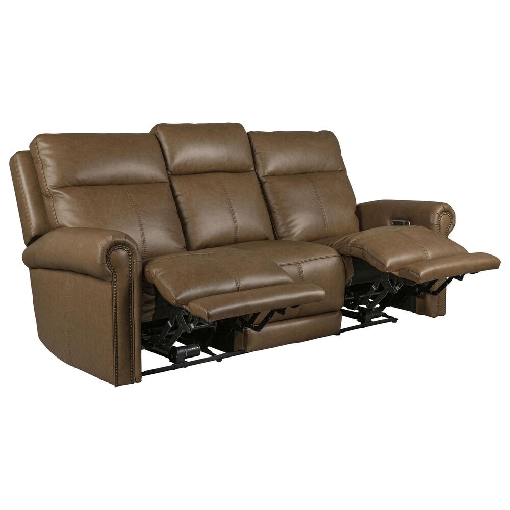 Flexsteel Alexander Power Reclining Sofa with Console Headrest and Lumbar in Tawny, , large