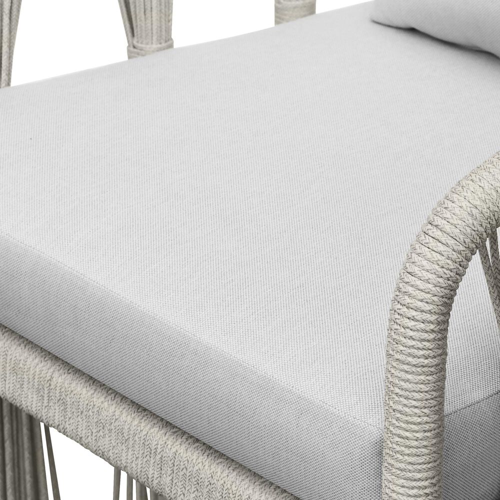 Hawthorne Furniture Alexa Outdoor Chair with Pillow in White, , large