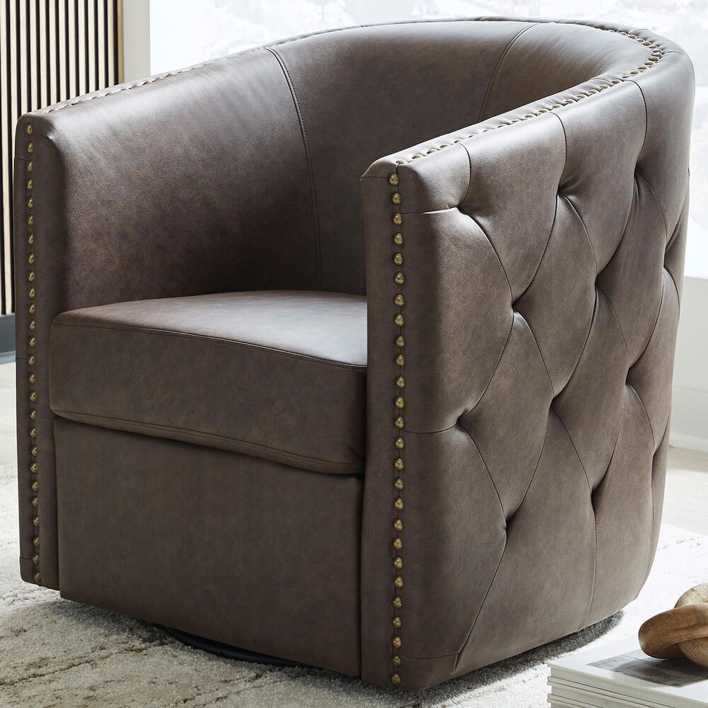 Ashley Brentlow Swivel Accent Chair in Granite, , large