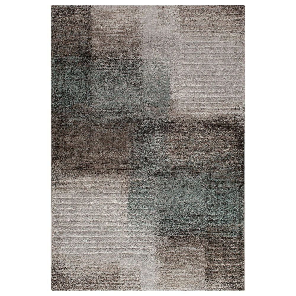 Central Oriental Structures Torrent Georgia Rain 7"10" x 9"10" Multicolor and Glass Area Rug, , large
