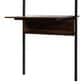 Baxton Studio Fariat Display Shelf with Desk in Walnut Brown and Black, , large