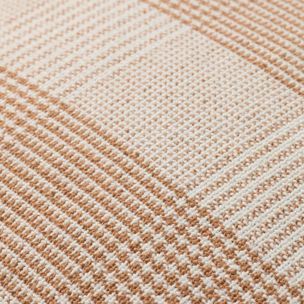 Loloi Auggie 22" Square Throw Pillow in Orange and White, , large