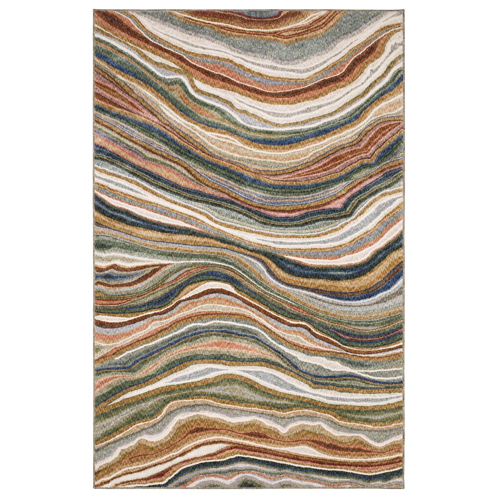 Oriental Weavers Tisdell TIS07 Multicolor 3"9" x 5"2" Area Rug, , large