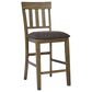 Ashley Urbinforte 25.75" Faux Leather Barstool in Light Brown, , large