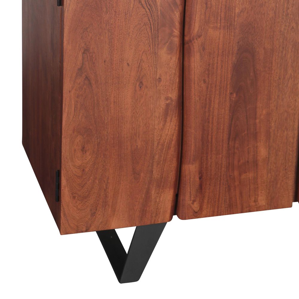 Home Trends &amp; Design Organic Forge 68" Sideboard in Raw Walnut, , large