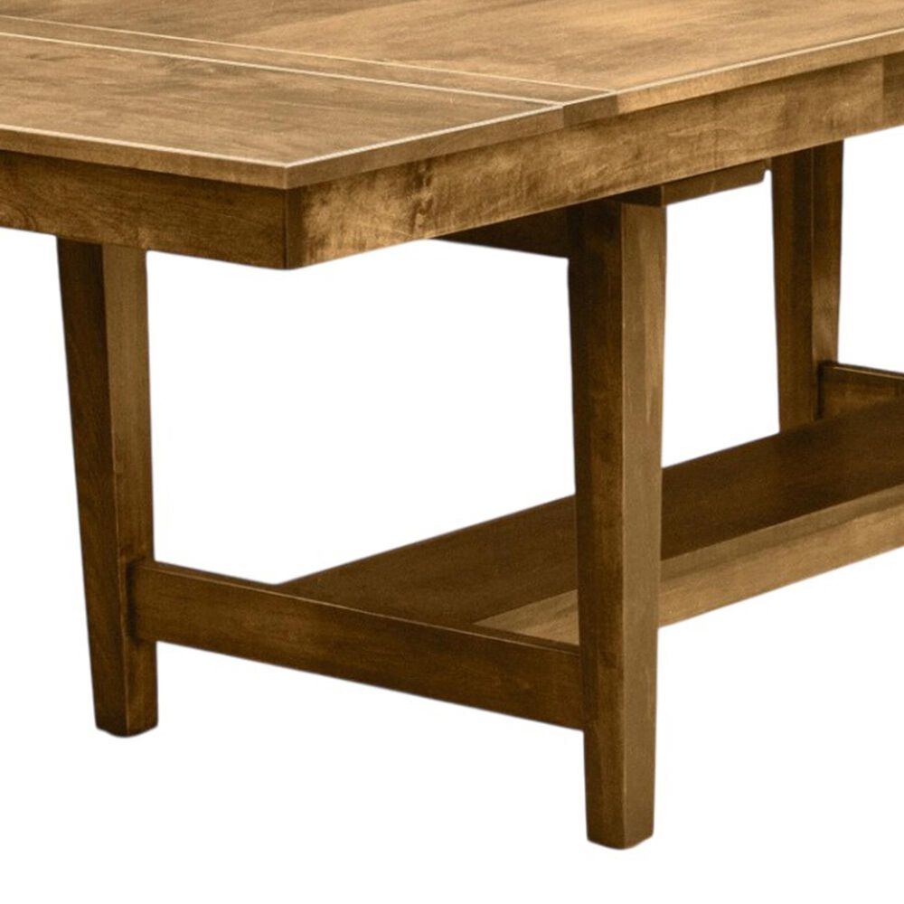 Fleming Furniture Co. Christopher 6-Piece Rectangular Dining Set with Wood and Fabric Side Chairs in Pecan, , large