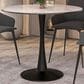 Leisuremod Leisuremod Bristol 31 round dining table Black base with White Sintered stone Top, , large
