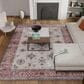 Central Oriental Rugease Velveteen Raquel 7"6" x 9"6" Red and Beige Area Rug, , large