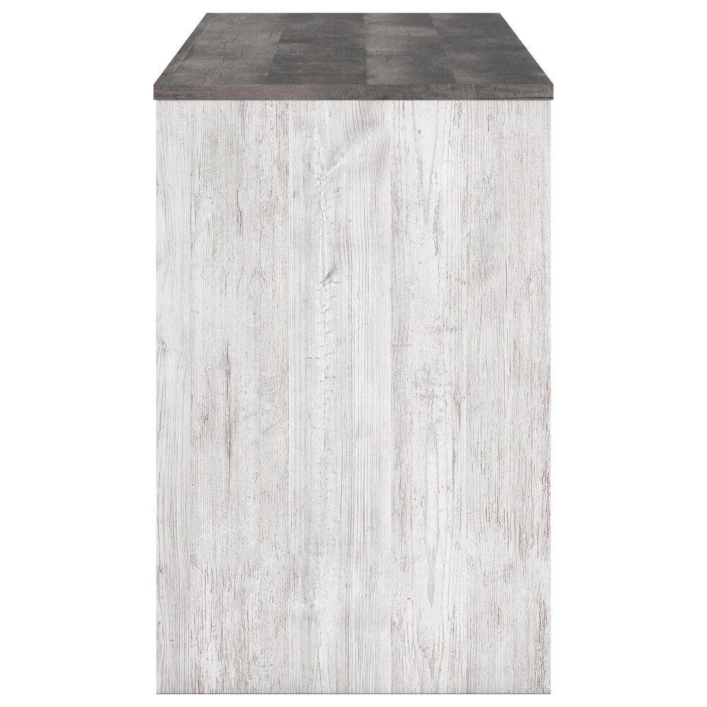 Ashley Shawburn 3-Drawer Home Office Desk in White and Dark Charcoal Gray, , large