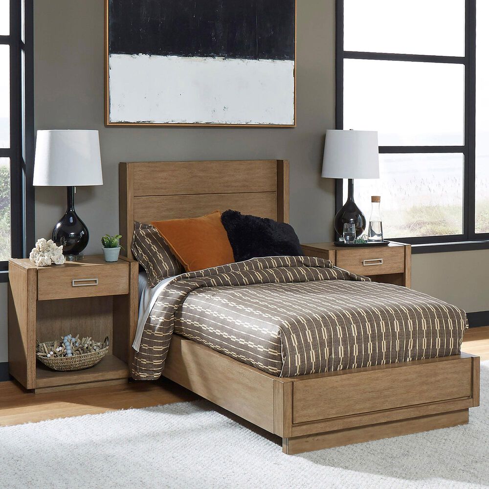 Homestyles Big Sur 3 Piece Twin Bed Set in Oak, , large